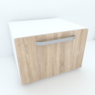 Armonia Comoda alba cu o usa cu maner front MDF Sonoma Armonia Comoda alba cu o usa cu maner front MDF Sonoma